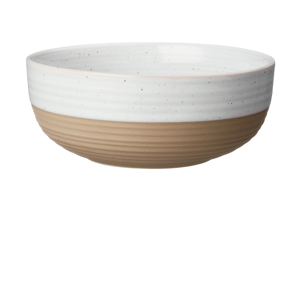 Abott white round stoneware bowls